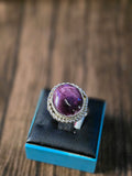 PURPLE SPINY OYSTER RING SIZE 8 1/2