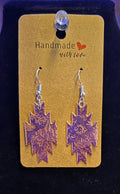 COPPER WESTERN FLOWER PATTERN EARINGS