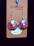 COPPER CIRCLE FLOWER PATTERN EARRINGS