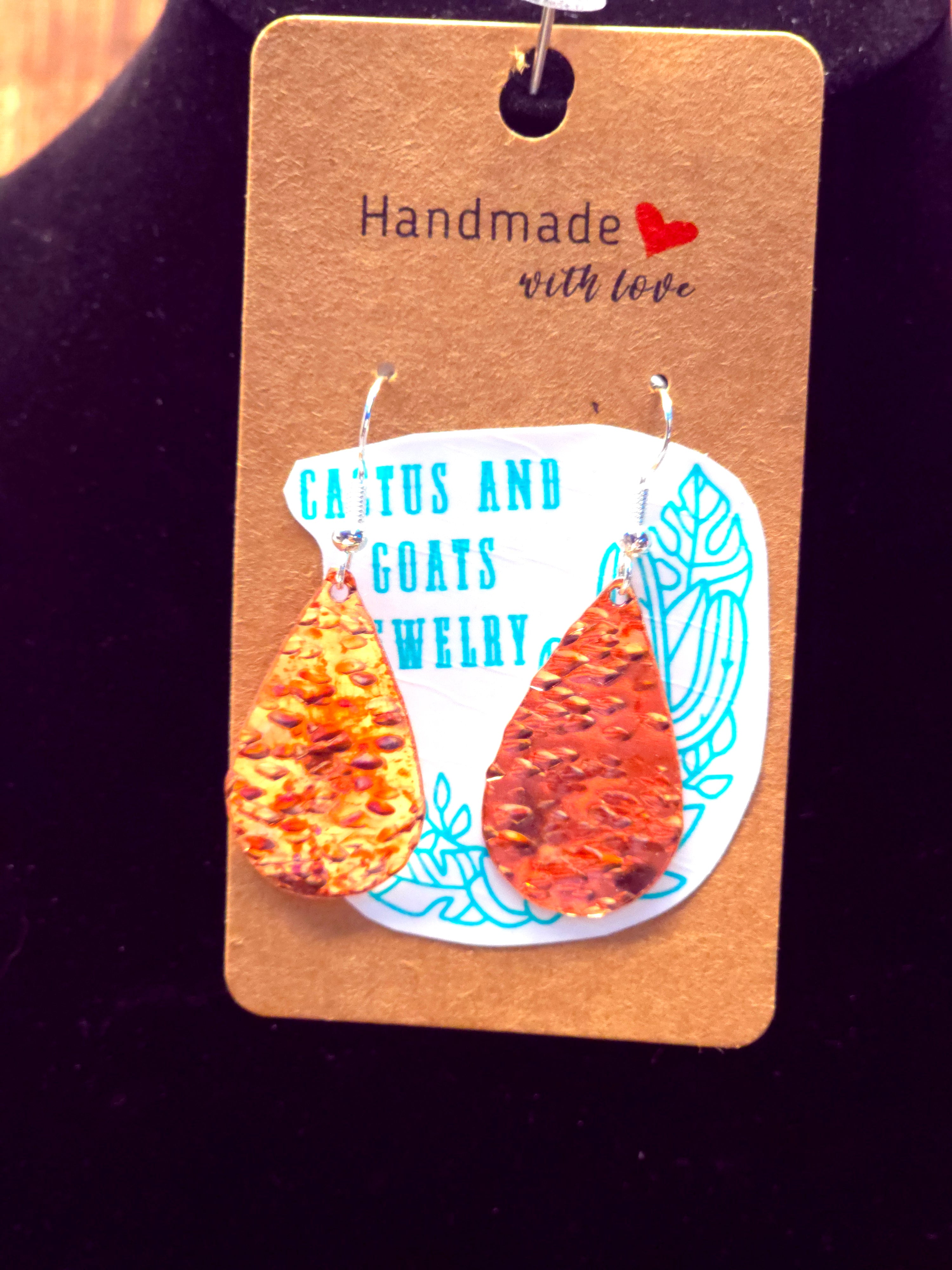 COPPER TEAR DROP EARRINGS