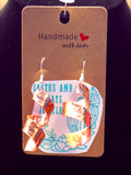 COPPER SMALL HAMMERED TWIST EARRING