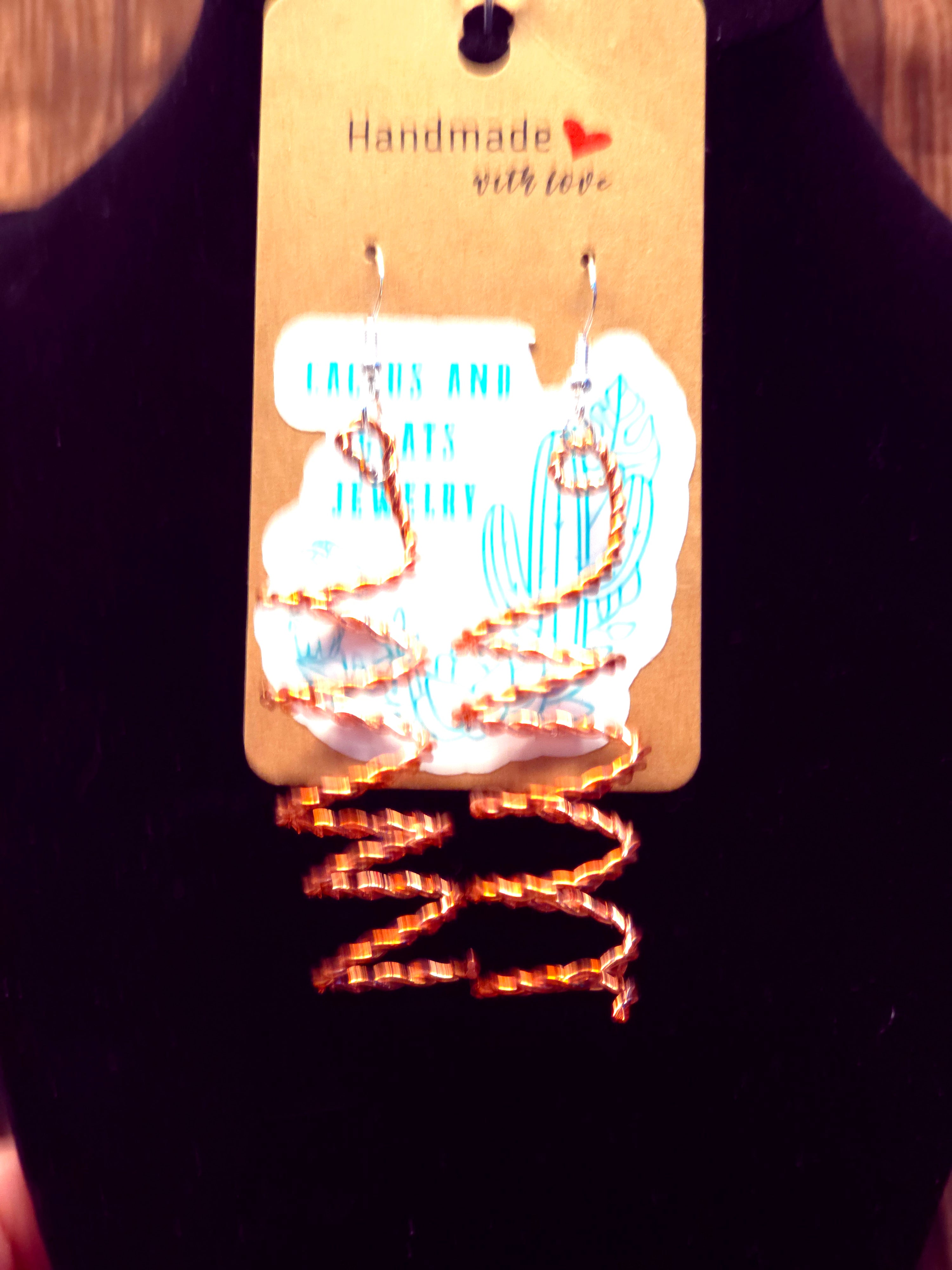 COPPER SPRING EARINGS