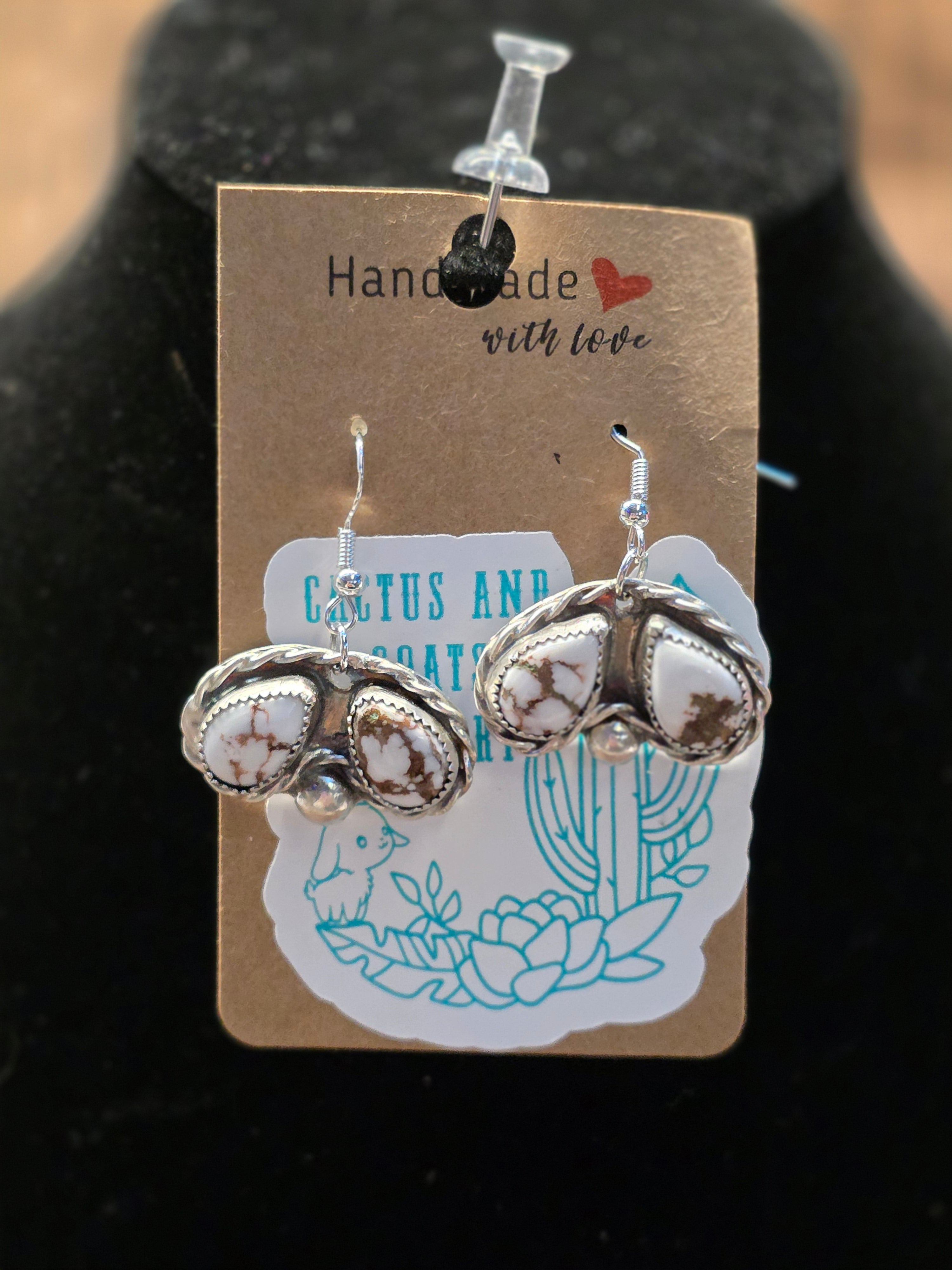 SMALL DROP WILD HORSE .925 EARRINGS