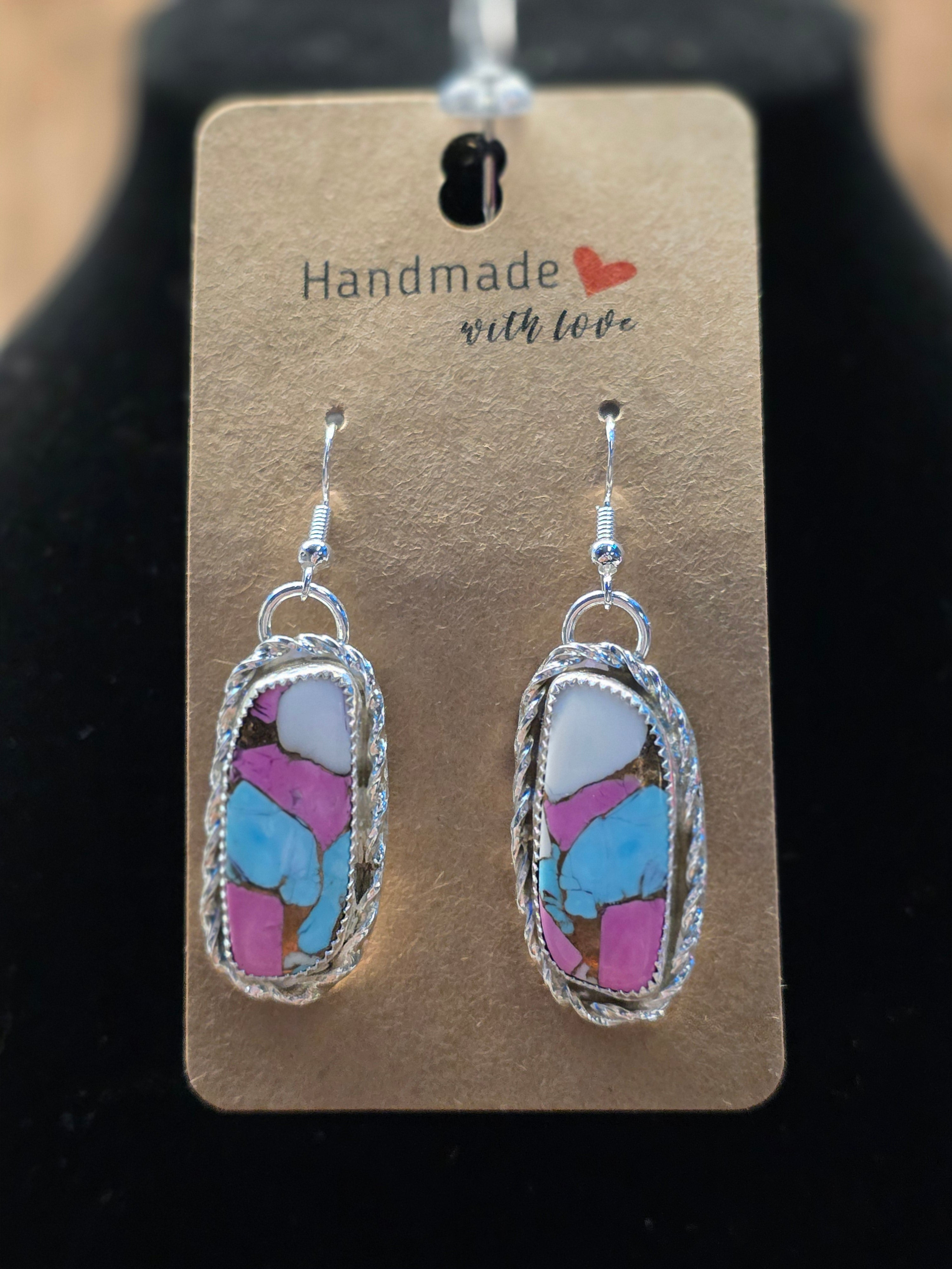 COTTON CANDY DROP .925 EARRINGS