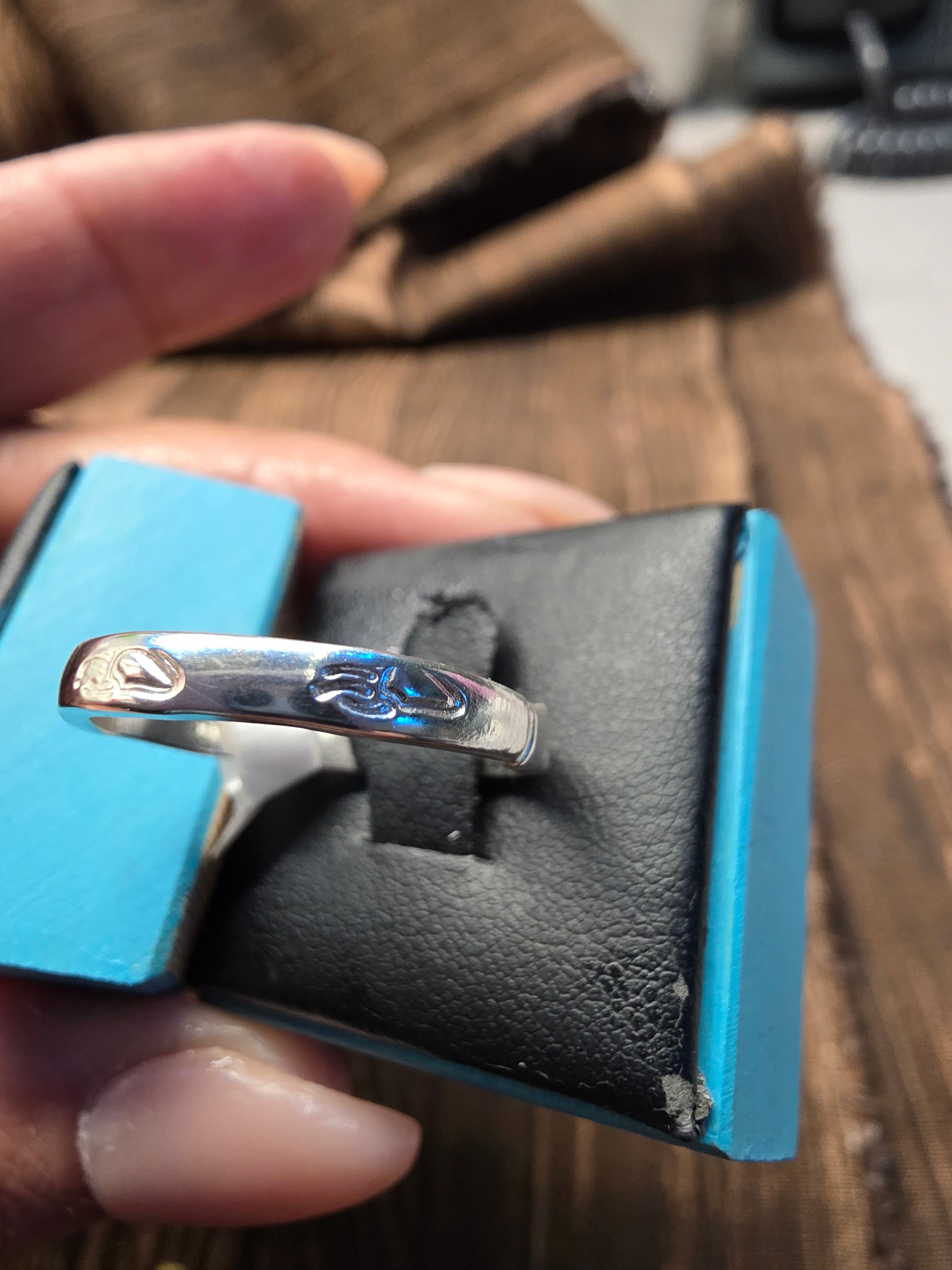 .925 SILVER BEAR CLAW STAMPED RINGS