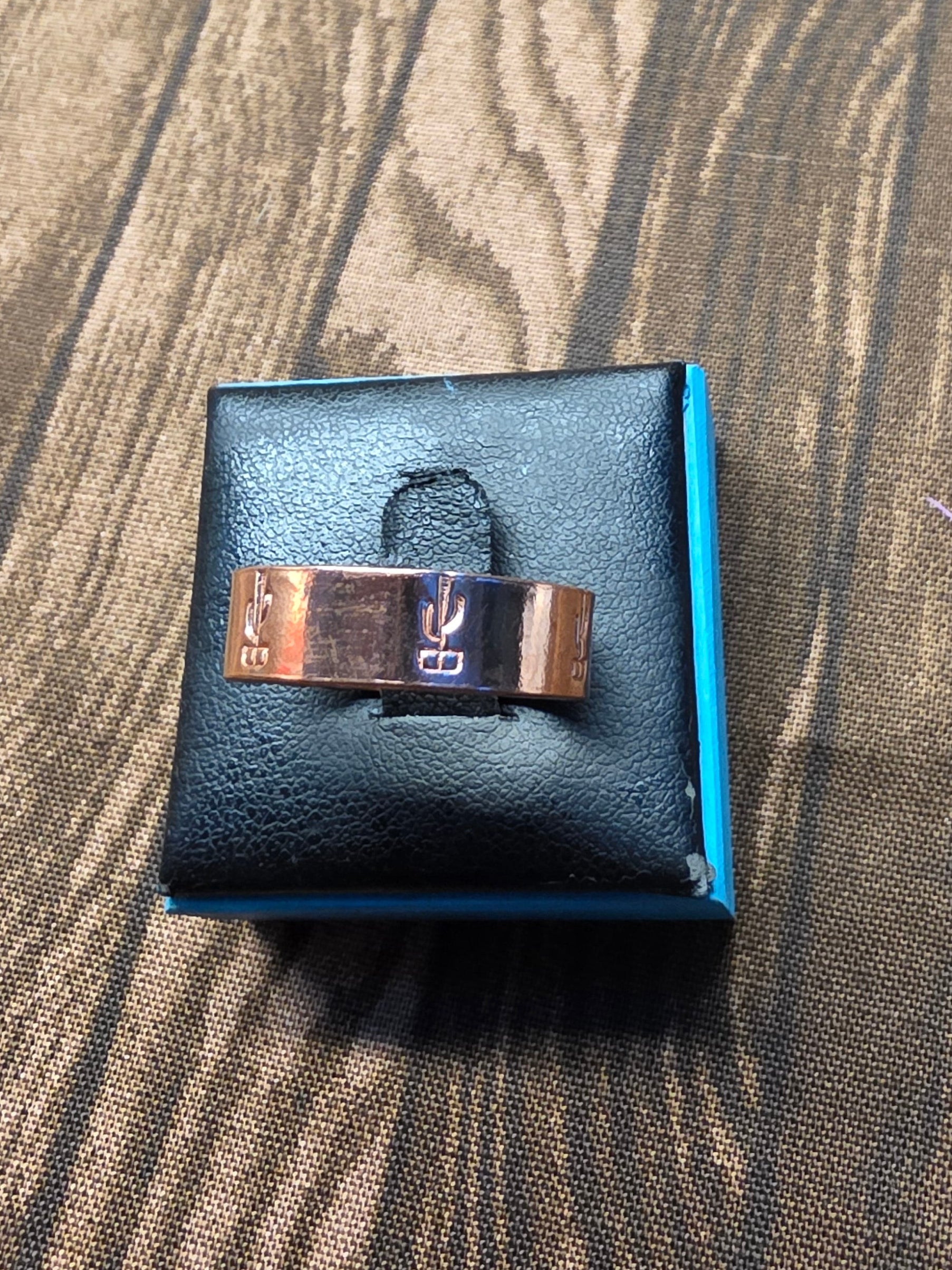 COPPER CACTUS STAMPED   RINGS