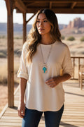 KINGMAN CACTUS STERLING SILVER NECKLACE WITH CHAIN