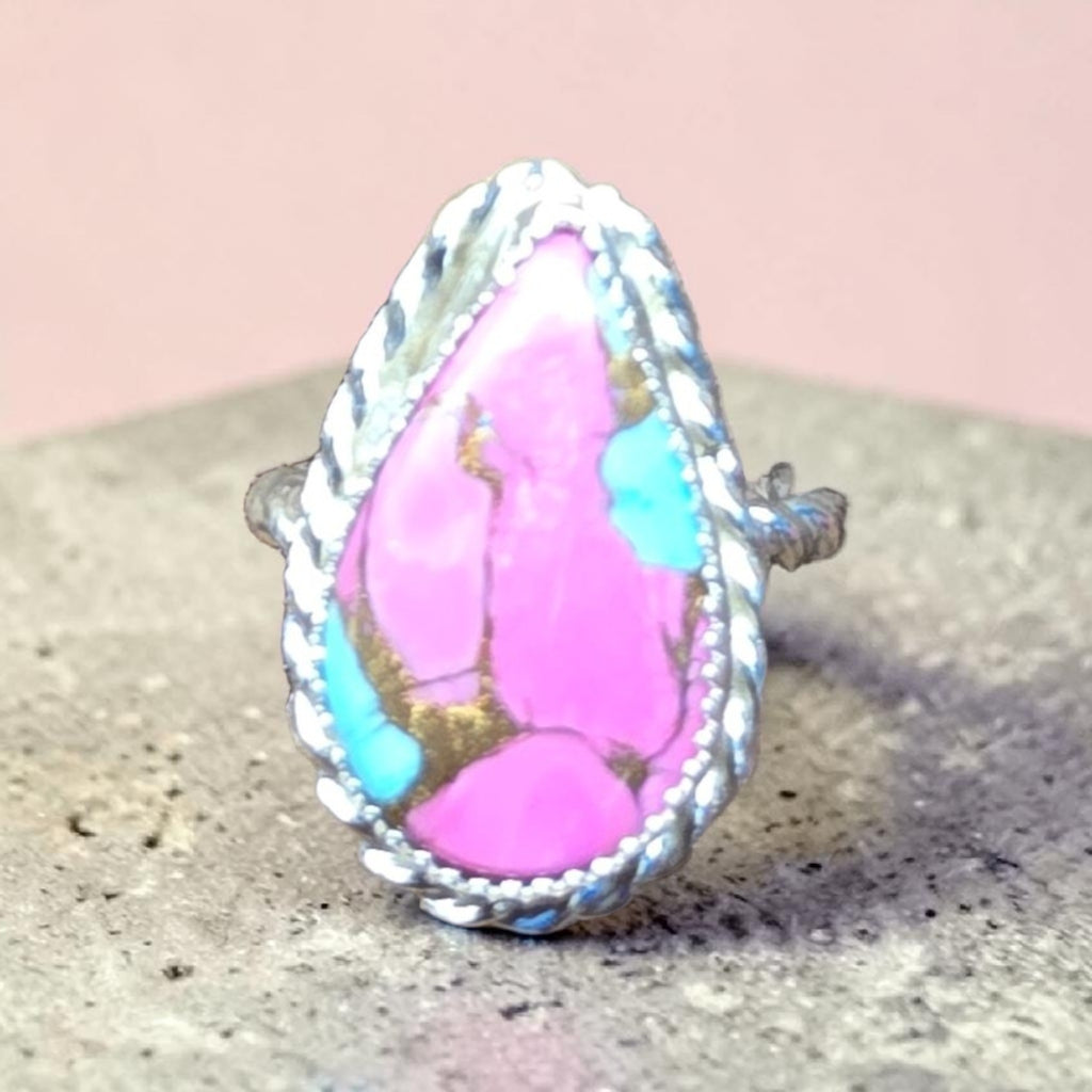 COTTON CANDY  925 SILVER RING SIZE 7